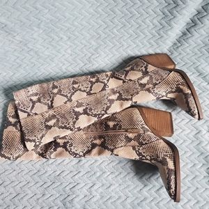 Vince Camuto Snakeskin Knee High Boots